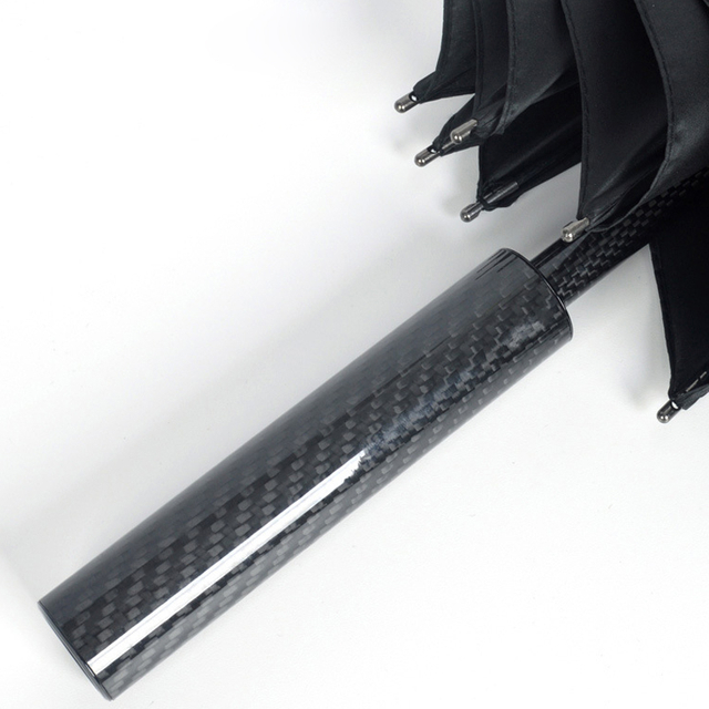 مظلة مستقيمة مقاومة للرياح مصنوعة من الكربون الخفيف للغاية مقاس 70 سم ووزن 290 جم