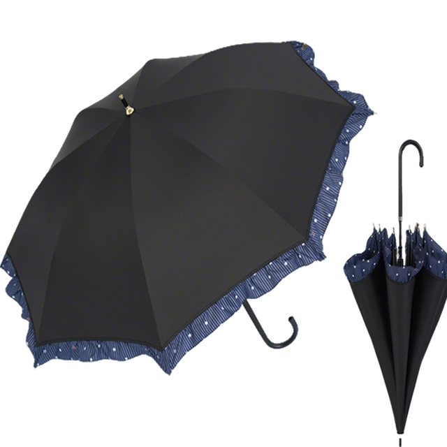 Parapluie long - Bordure en dentelle pour le soleil et la pluie